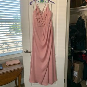 Davids Bridal Spaghetti Strap Satin dress